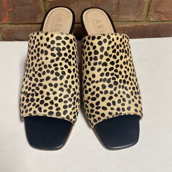 ABLE Cheetah Rojas Slide Heel Sandals Size 10 - Picture 2 of 10